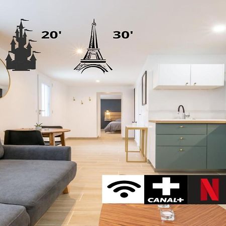 Calme Absolu, Terrasse Et Parking Entre Paris Et Disney Vaires-sur-Marne Bagian luar foto